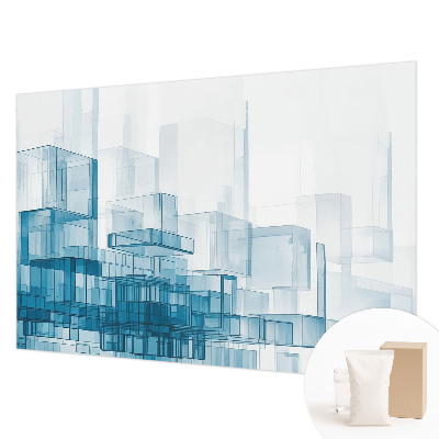 Large wall mural wallpaper with a transparent cubes pattern