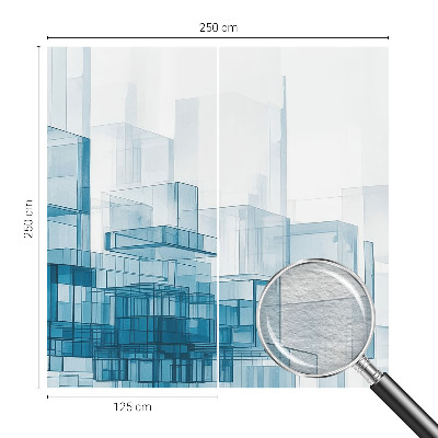 Large wall mural wallpaper with a transparent cubes pattern