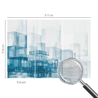 Large wall mural wallpaper with a transparent cubes pattern