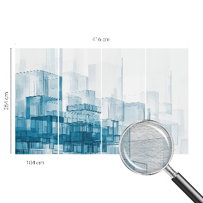 Large wall mural wallpaper with a transparent cubes pattern