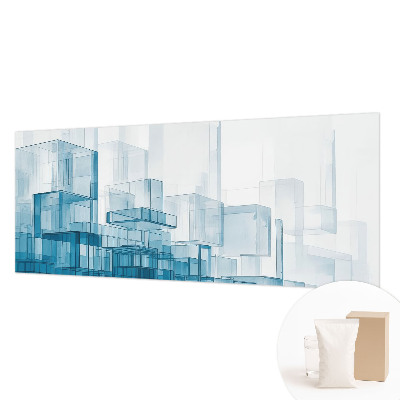 Large wall mural wallpaper with a transparent cubes pattern