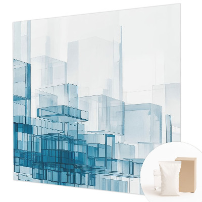 Large wall mural wallpaper with a transparent cubes pattern