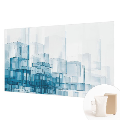 Large wall mural wallpaper with a transparent cubes pattern