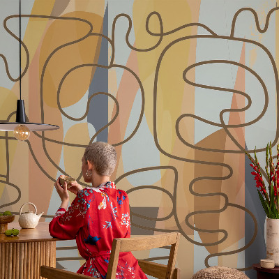 Modern wall mural for bedroom Abstract shapes