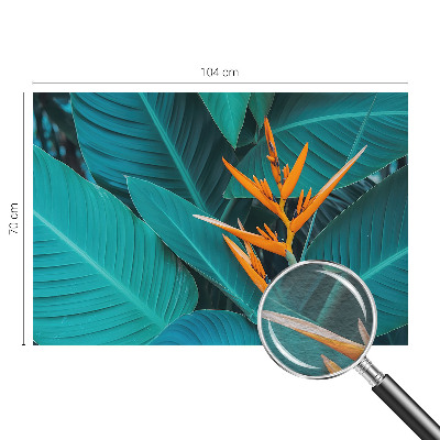 Modern wall mural for living room Leafy flowers