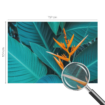 Modern wall mural for living room with leafy floral design