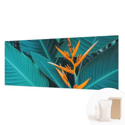 Modern wall mural for living room Leafy flowers