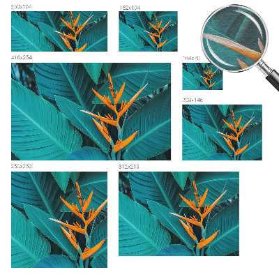 Modern wall mural for living room with leafy floral design
