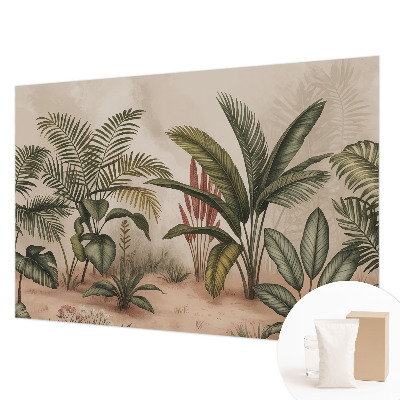 Premium photo wallpaper with a plant motif