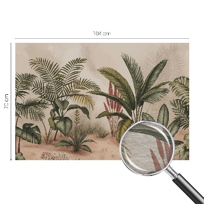 Premium photo wallpaper with a plant motif
