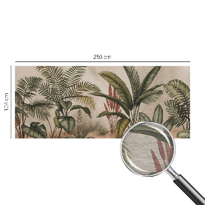 Premium photo wallpaper with a plant motif
