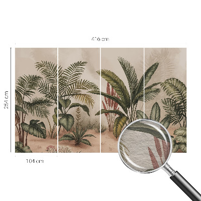 Premium photo wallpaper with a plant motif