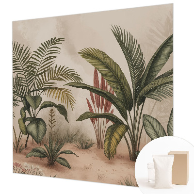 Premium photo wallpaper with a plant motif