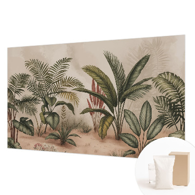Premium photo wallpaper with a plant motif