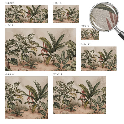 Premium photo wallpaper with a plant motif