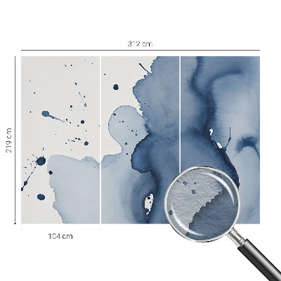 High quality photo wallpaper with navy blue splashes