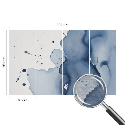 High quality photo wallpaper with navy blue splashes