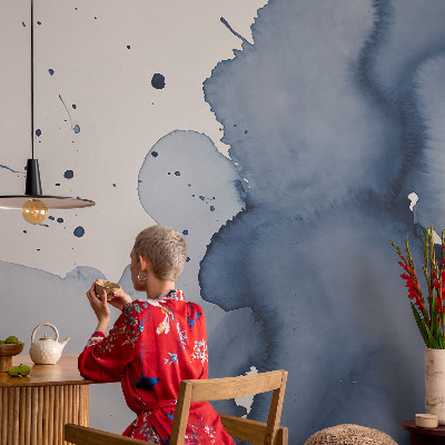 High quality photo wallpaper Navy blue splashes