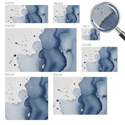 High quality photo wallpaper Navy blue splashes