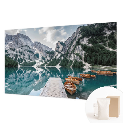 Premium wall mural for bedroom featuring a mountain panorama