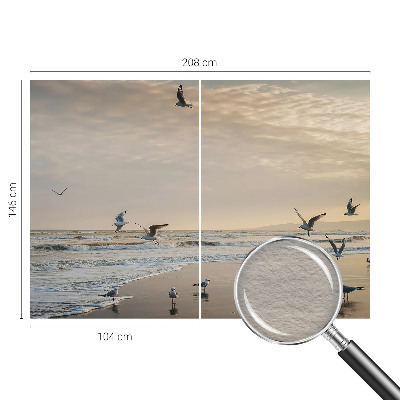 High quality wall mural wallpaper with a seaside tranquility design