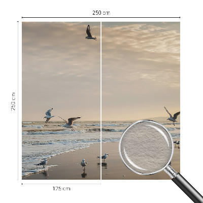 High quality wall mural wallpaper with a seaside tranquility design