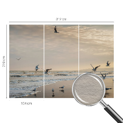 High quality wall mural wallpaper with a seaside tranquility design