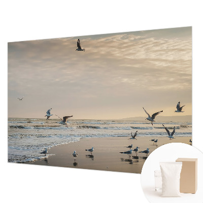 High quality wall mural wallpaper with a seaside tranquility design