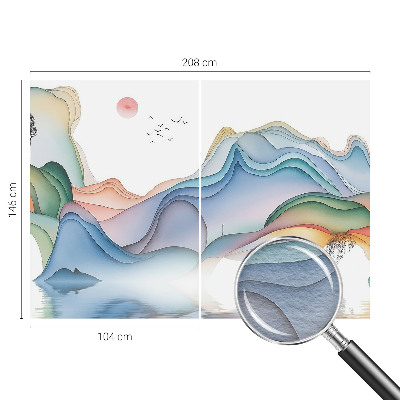 Decorative wall mural for living room with a dream landscape design