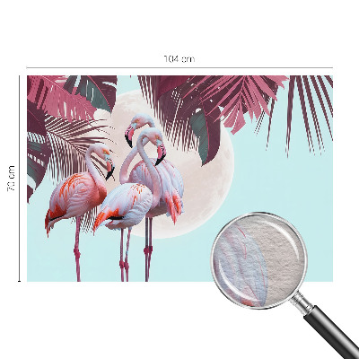 Wall mural with an exotic bird motif