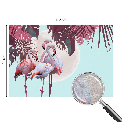Wall mural with an exotic bird motif