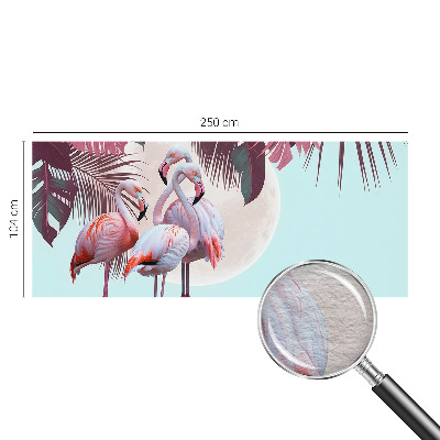 Wall mural with an exotic bird motif