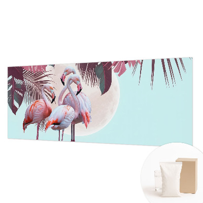 Wall mural with an exotic bird motif