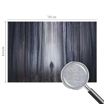 Non-woven photo wallpaper with a forest silence motif