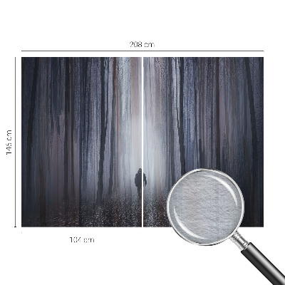 Non-woven photo wallpaper with a forest silence motif