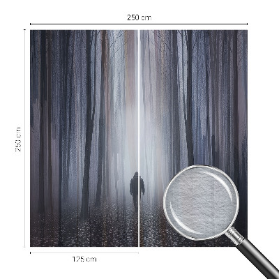 Non-woven photo wallpaper with a forest silence motif