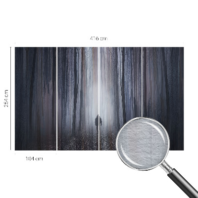Non-woven photo wallpaper with a forest silence motif