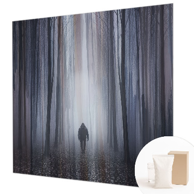Non-woven photo wallpaper with a forest silence motif
