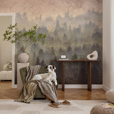 Photo wall mural Forest fog
