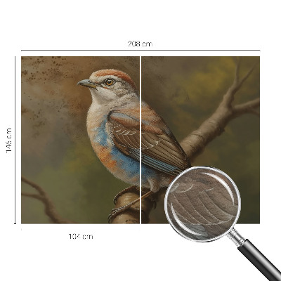 Photo wallpaper with a close-up bird portrait