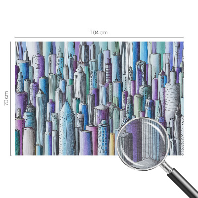 Wall mural for bedroom City skyscrapers