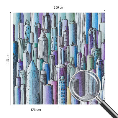 Wall mural for bedroom City skyscrapers