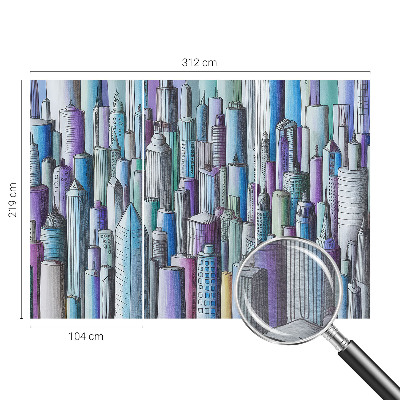 Wall mural for bedroom City skyscrapers