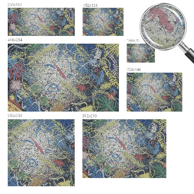 Bedroom wall mural wallpaper with a plant swirl pattern
