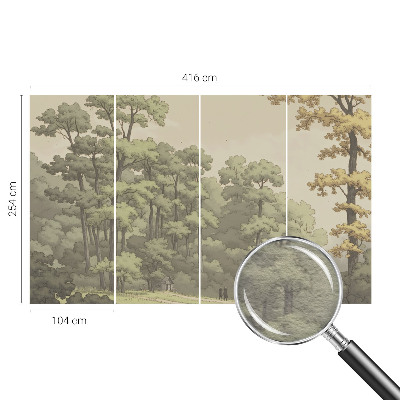 Large wallpaper mural Forest idyll