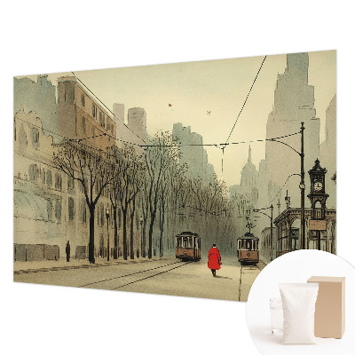 Custom size wall mural with the Urban Symmetry design