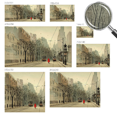 Custom size wall mural with the Urban Symmetry design