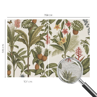 Modern wall mural with an exotic nature motif