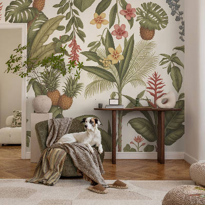 Modern wall mural with an exotic nature motif