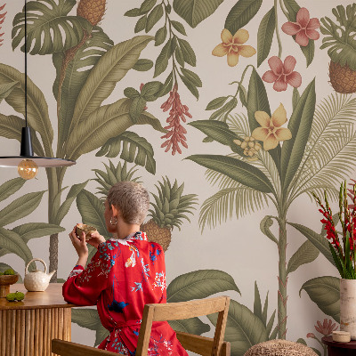 Modern wall mural with an exotic nature motif